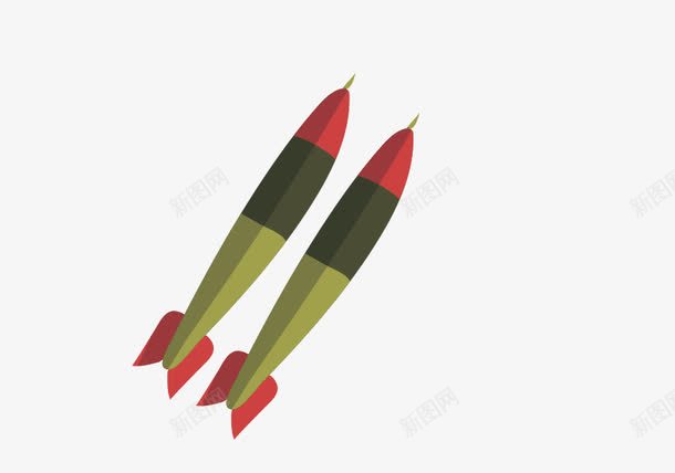 2枚炮弹png免抠素材_88icon https://88icon.com 军事 卡通 圆形炮弹 扁平化 炮弹