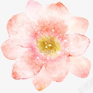 手绘浪漫粉色花朵装饰素材