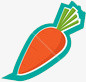 医疗蔬菜胡萝卜图标图标