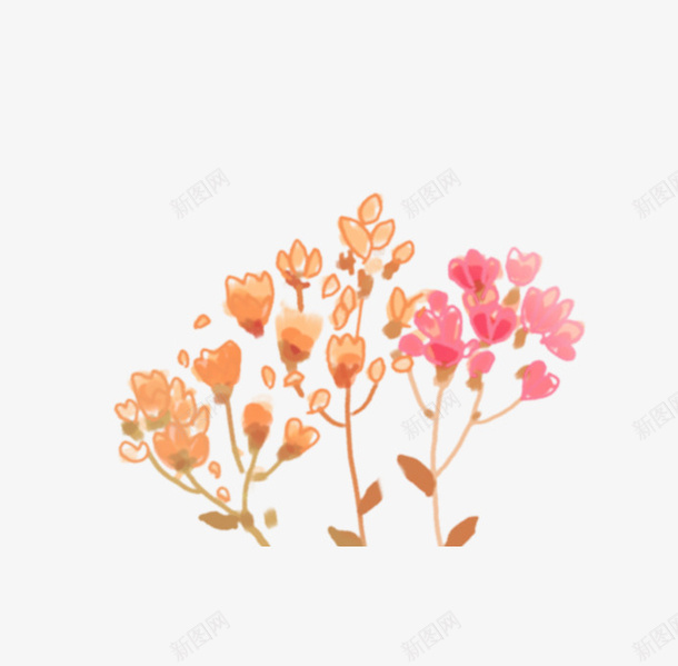 水彩花草装饰图案png免抠素材_88icon https://88icon.com 免抠PNG 水彩 花朵 花草 装饰图案