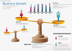 图表天平矢量图素材