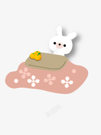 小兔子睡觉png免抠素材_88icon https://88icon.com 动物世界 卡通动物 小兔子图片 被子