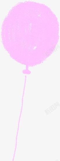 手绘粉色漂浮气球png免抠素材_88icon https://88icon.com 气球 漂浮 粉色