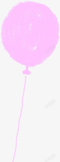 手绘粉色漂浮气球素材