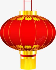 红色的中国风灯笼形状素材