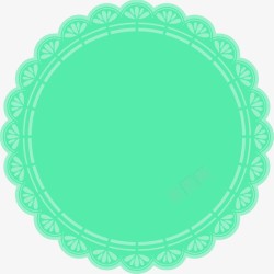 绿色创意圆形婚礼素材