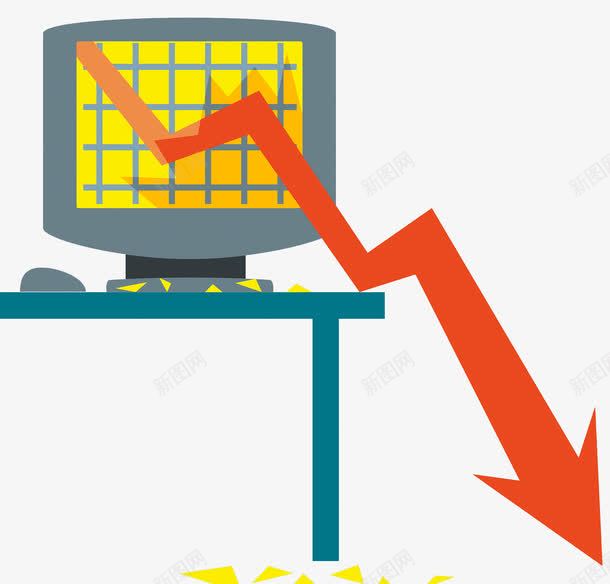 金融市场暴跌png免抠素材_88icon https://88icon.com 亏损 亏钱 击穿底价 暴跌 股票 金融市场