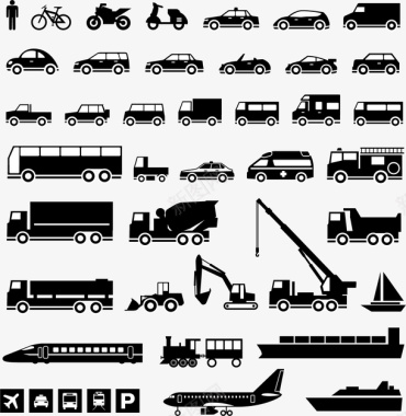 交通运输工具图标图标