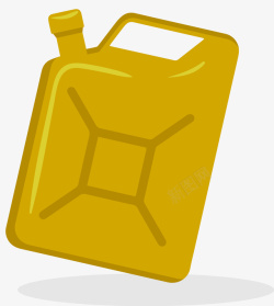 黄色卡通汽油壶矢量图素材