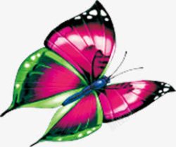 粉色手绘艺术蝴蝶创意素材