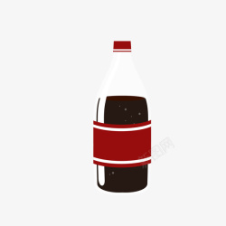 矢量可乐饮料瓶卡通扁平化可乐饮料瓶矢量图高清图片