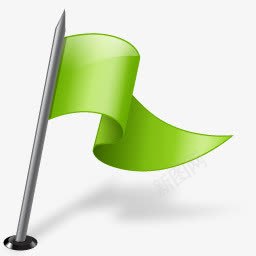 绿色PNG绿色旗子图标图标