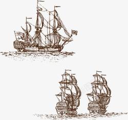 海盗船插图素材