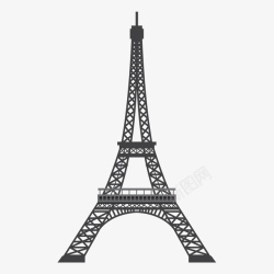 巴黎埃菲尔铁塔建筑旅游景点矢量图素材