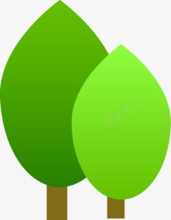 绿色卡通创意树木素材