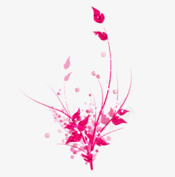 桃红现代花纹装饰素材