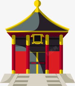 中国式建筑宫殿大门素材