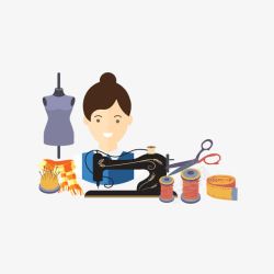 创意缝纫机素材