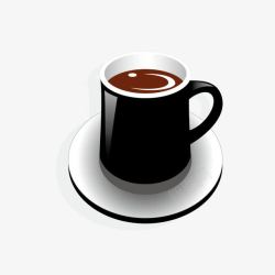 黑色咖啡杯素材