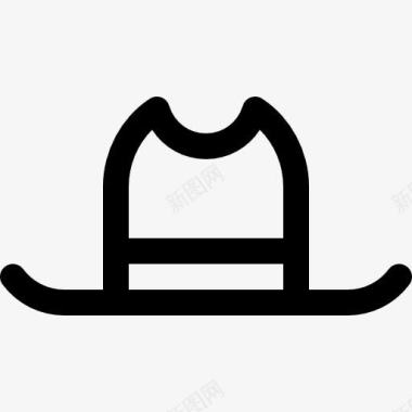 牛仔帽子帽子图标图标