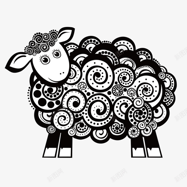可爱的卡通绵羊png免抠素材_88icon https://88icon.com 卡通羊 手绘羊 绵羊 羊 羊矢量图 花纹样 领头羊