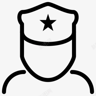 警察警察男人图标图标