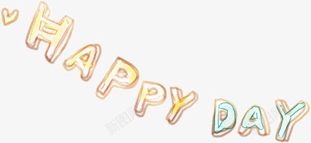 可爱字体HAPPYDAYpng免抠素材_88icon https://88icon.com 卡通 可爱 字体