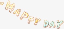 可爱字体HAPPYDAY素材