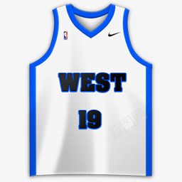 NBA球衣WEST19号png免抠素材_88icon https://88icon.com 19号 NBA WEST 球衣