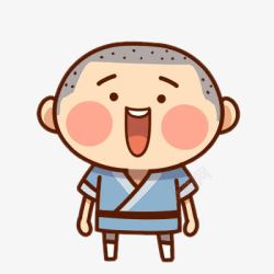 小和尚卡通素材