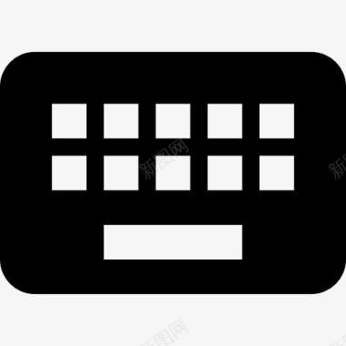 黑色的键盘的白键图标图标