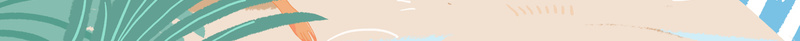 海滩吊床手绘背景图psd设计背景_88icon https://88icon.com 吊床 夏天 夏至 手绘元素 植物装饰 海滩