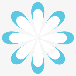 女装网页蓝色花朵漂浮元素矢量图素材