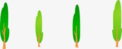 树木卡通海报植物效果素材
