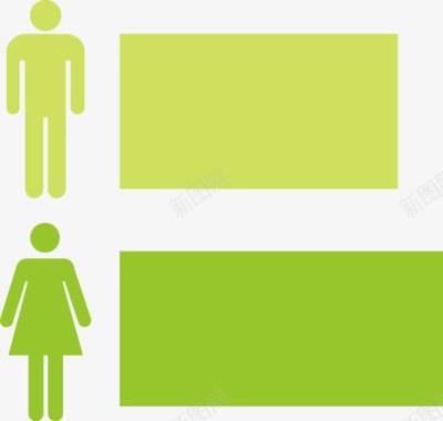 PPT男女性别分布图标图标