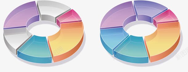 彩色圆饼png免抠素材_88icon https://88icon.com 圆饼 圆饼图 彩色圆饼