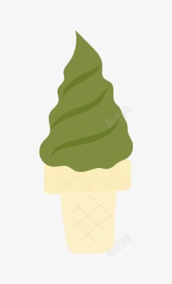 绿色甜筒素材