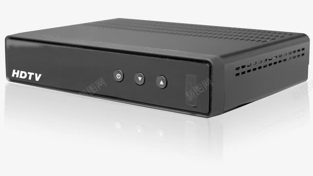 黑色HD机顶盒png免抠素材_88icon https://88icon.com 产品实图 机顶盒 高清 黑色