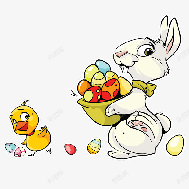 贪吃的兔子psd免抠素材_88icon https://88icon.com 动物 卡通兔子 手绘兔子