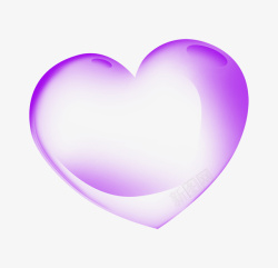 紫色梦幻爱心装饰图案素材