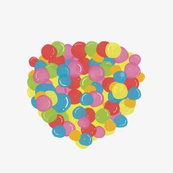 彩色心形气球素材