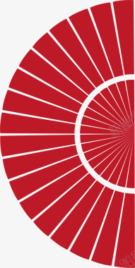 扇子古风中国风折扇扇子红色矢量图图标图标