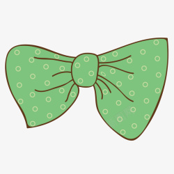 绿色蝴蝶结矢量图素材