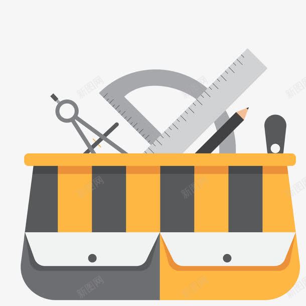 尺子圆规铅笔笔袋矢量图ai免抠素材_88icon https://88icon.com 圆规 学习 尺子 用品 笔袋 铅笔 矢量图
