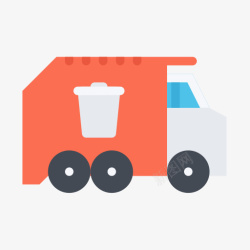 扁平垃圾车垃圾车环保图标高清图片