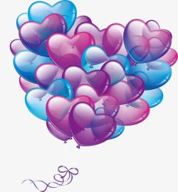 爱心气球装饰图案素材
