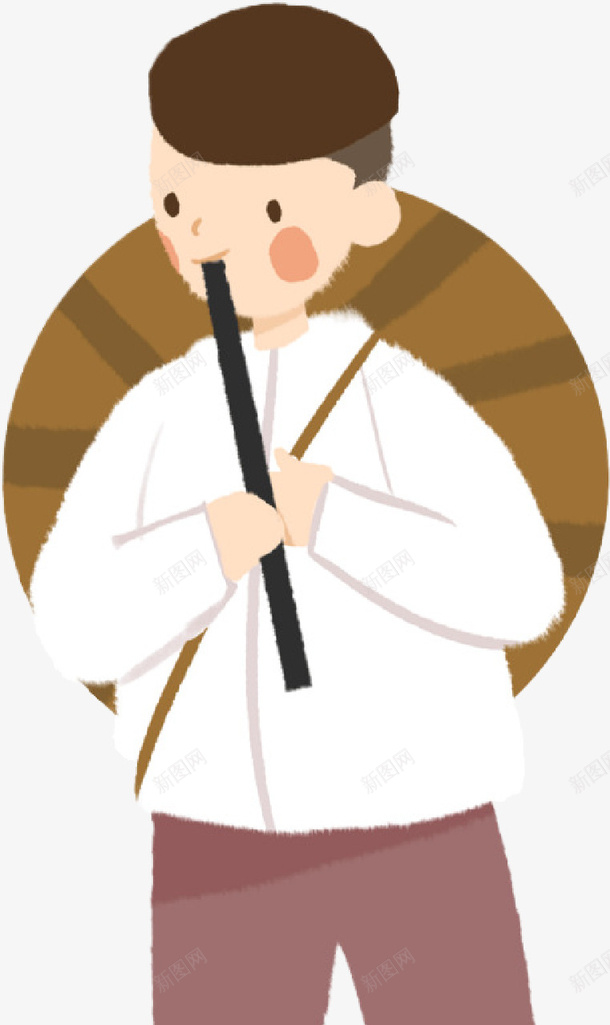 清明一个牧童png免抠素材_88icon https://88icon.com 手绘 插画 清明 牧童