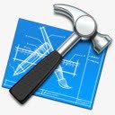 Xcode蓝图锤工具效用MACpng免抠素材_88icon https://88icon.com Xcode blueprint hammer tool utility xcode 工具 效用 蓝图 锤