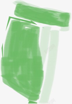 绿色手绘创意线条素材