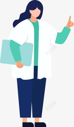 医生护士扁平化卡通护士高清图片